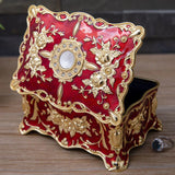 European vintage rose pattern zinc alloy jewelry box desktop ornament - BGCOPPER