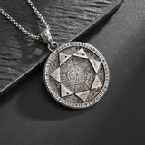 Seal of the Seven Angels Round Necklace Amulet - BGCOPPER