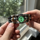 St. Benedict's Exorcism Medal Luminous Braided Adjustable Snap Clasp Multi-Layer Bracelet for daily faith wear and Christian gifting