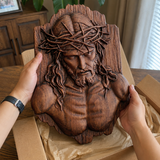 Jesus Crown of Thorns Beechwood Sculpture