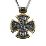 S925 sterling silver double-sided Jesus and Virgin Mary necklace - BGCOPPER