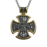 S925 sterling silver double-sided Jesus and Virgin Mary necklace - BGCOPPER