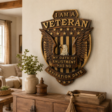 Ich bin ein Veteran Holz schnitzerei Wand dekoration-Bestes Geschenk zum Veteranen tag