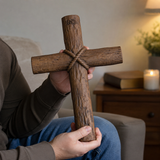 Hand-Carved Beechwood Intertwined Cross of Unity in Christ