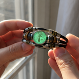 St. Benedict's Exorcism Medal Luminous Braided Adjustable Snap Clasp Multi-Layer Bracelet