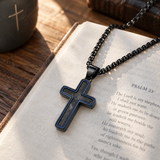 Modern Cross Pendant Necklace – Titanium Steel Christian Necklace for Men