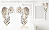 Door Frame Decor, Angel Wing Sculpture, Simple Angel Craft, New Outdoor Statue, 2023 Home Figure, Best Living Room Art, Unique Gift For Her - BGCOPPER