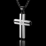 Layered Cross Necklace – Titanium Steel Christian Pendant