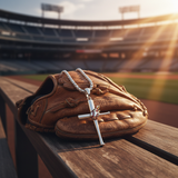 Dugout leather glove - golden hour stadium