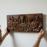 22.75 "Jesus Christus, Heiliger Geist Holz geschnitzt