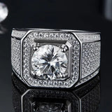 One Carat Super Luxury Moissanite Diamonds Men's Ring - BGCOPPER