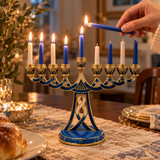 Holy 9-Branch Christian Menorah: Emblem of Divine Light and Devout Faith