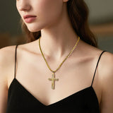 Jesus Cross Diamond - Encrusted Necklace - BGCOPPER