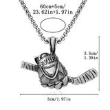 Hockey Glove Pendant Stainless Steel Men's Punk Necklace - BGCOPPER