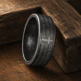 Scripture Cross Stainless Steel Ring