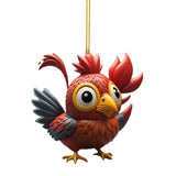 Creative Cute Animal Chicken Christmas Hanging Christmas Birds Car Hanging Home Christmas Tree Decorations - BGCOPPER