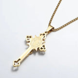 Golden St. Benedict Exorcism Cross - Blessings to you and your family - BGCOPPER