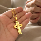3D Interlocking Stainless Steel Cross Necklace