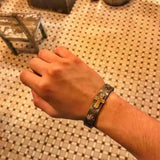 Mayan wisdom double pupil point tribal totem bracelet non alpine rung high bridge cross bracelet - BGCOPPER