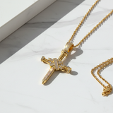 Iced Nail Cross Pendant Necklace – Faith, Strength & Dazzling Luxury