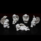 5 angel garden resin ornaments decorative garden decorative stone miniature angel fairy garden angel courtyard with monumental statue - BGCOPPER