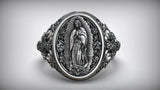 S925K Silver Our Lady of Guadalupe Ring - BGCOPPER