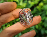 Metatron's Cube Ring Archangel Protection Women Ring Stainless Steel Jewelry - BGCOPPER