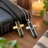 Modern Carbon Fiber Cross Necklace – A Bold Symbol of Faith & Strength