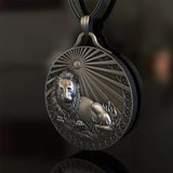 Pure Pewter Grassland Lion Pendant - BGCOPPER