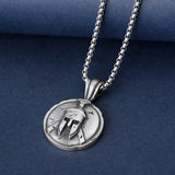 Epic Spartan Shield Pure Tin Necklace - BGCOPPER