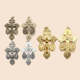 Double Pardon Cross Double Sided Engraved Miraculous Medal St. Benedict Medal Pendant - BGCOPPER