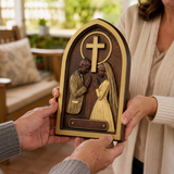 Hand-Carved Beechwood Christian Marriage Prayer Plaque – Personalized Wedding & Anniversary Gift