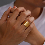 Pentagram Amulet Pentacle Ring The Ancient Power Name of God Stainless Steel Enochian Magic Angel Triple Moon Jewelry - BGCOPPER