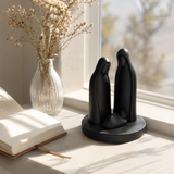 Minimalist Matte White Ceramic Holy Family Nativity Statue