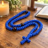 Handmade 100-Knot Christian Prayer Rope with Wooden Beads – Prayer & Daily Devotion