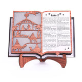 Wooden Glowing Scripture Craft Ornaments Creative Nativity Home Table Decoration Wooden Christmas Holiday Decoration - BGCOPPER