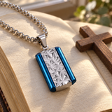 Geometric Faith Pendant Necklace – Titanium Steel Men's Necklace
