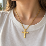 Carry Your Faith Close to Your Heart – Timeless Gold & Silver Cross Necklace, A Symbol of God's Love & Protection