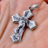 Crucifixion Prayer Necklace Madonna Prayer S925K Silver Necklace - BGCOPPER