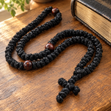 Handmade 100-Knot Christian Prayer Rope with Wooden Beads – Prayer & Daily Devotion