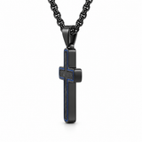 Modern Cross Pendant Necklace – Titanium Steel Christian Necklace for Men