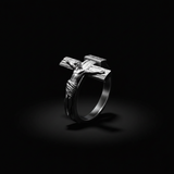 Crucifixion of Jesus S925K Silver Cross Ring