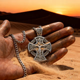 Double Sided 925 Sterling Silver Religious Pendant - Crucifixion of Christ & St. Michael Medal - Choose from 5 Chain Styles - Free Polishing Cloth