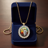 Elegant velvet jewelry box