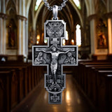 S925K Silver Orthodox Crucifixion Necklace - BGCOPPER