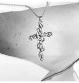 Thorn cross black and white couple necklace - BGCOPPER