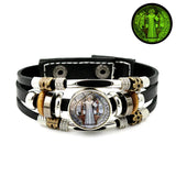 St. Benedict's Exorcism Medal Luminous Braided Adjustable Snap Clasp Multi-Layer Bracelet - BGCOPPER