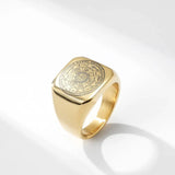 Seal of the Seven Archangels Stainless Steel Men's Trigger Finger Seal of Solomon - BGCOPPER