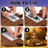 Illuminated Christmas Tree Nativity Scene Ornament with Reindeer - BGCOPPER