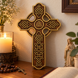 Keltisches Kreuz Holz schnitzerei